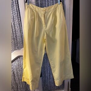 LOFT Yellow cotton Pants